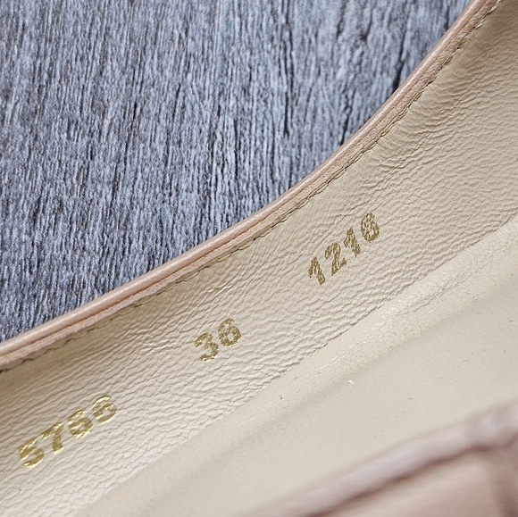 LK Bennett Nude Pumps Floret Leather Pointed Toe Courts - Picture 12 of 14